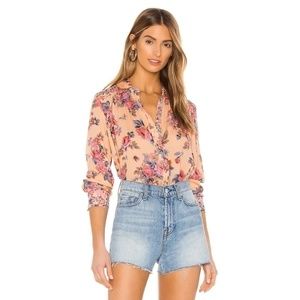 ✨NWT✨ FREE PEOPLE Hold On To Me Printed Floral Top in Coral Combo Sz SM, XS